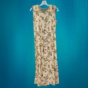 J.B.S. Ltd Linen Heavyweight Pleated Floral Dress